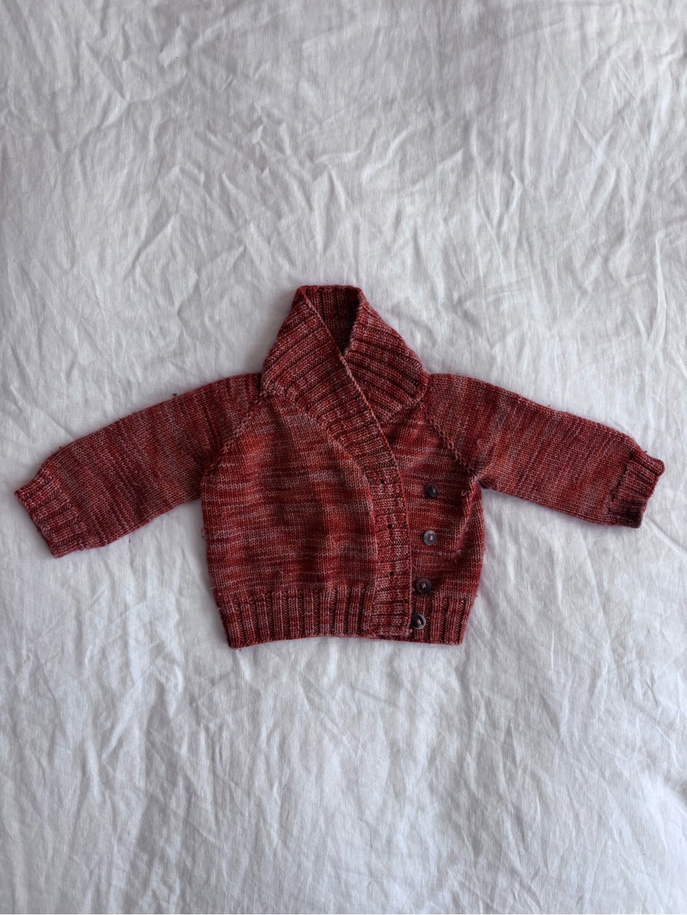 Layette Saltwater Cardigan in Cinnamon